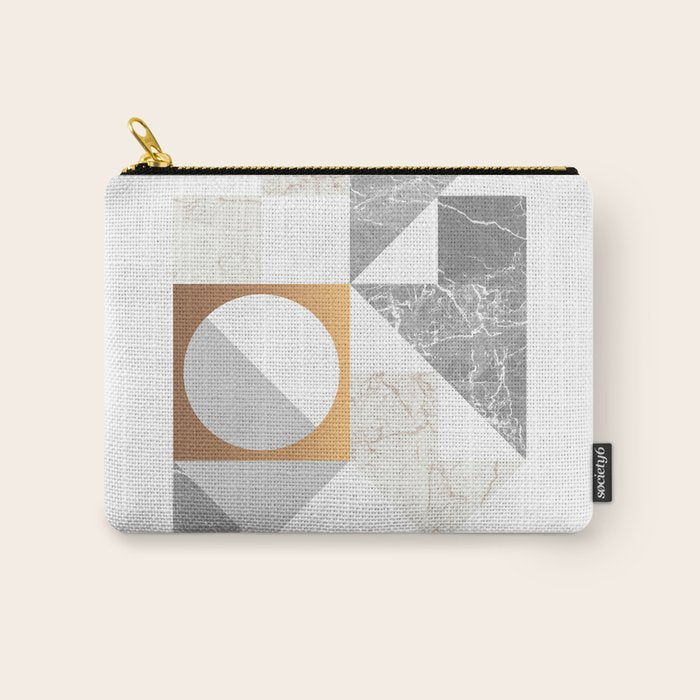 Marble Geometric Grey/White Carry All Pouch Gallery Image 1