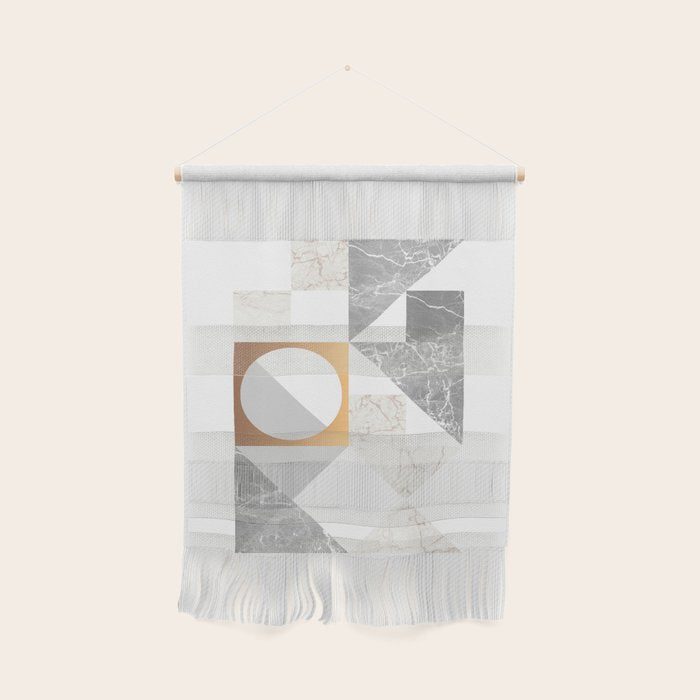 Marble Geometric Grey/White Wall Hanging Gallery Image 1