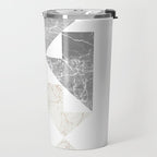 Marble Geometric Grey/White Travel Mug Gallery Image 2