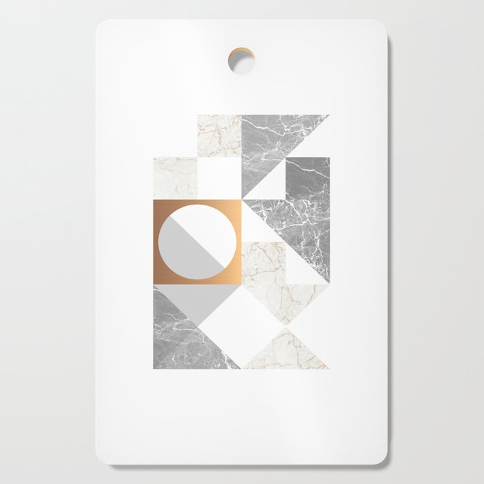 Marble Geometric Grey/White Cutting Board Gallery Image 1