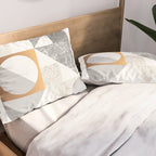 Marble Geometric Grey/White Pillow Sham Gallery Image 2