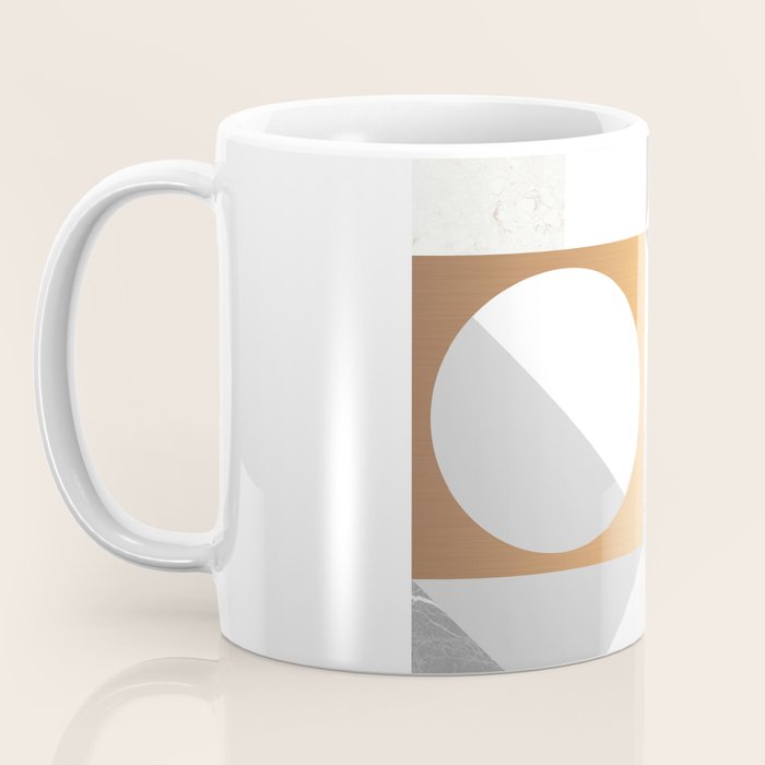Marble Geometric Grey/White Coffee Mug Gallery Image 3