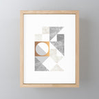 Marble Geometric Grey/White Mini Art Print Gallery Image 1
