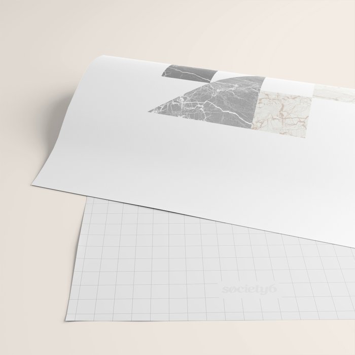 Marble Geometric Grey/White Wrapping Paper Gallery Image 2