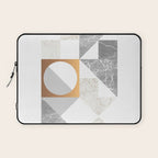 Marble Geometric Grey/White Laptop Sleeve Gallery Image 1
