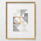 Marble Geometric Grey/White Serving Tray Gallery Image 1