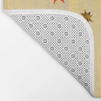 Celestial Star Twinkle in Golden Amber Watercolor Bath Mat Gallery Image 2