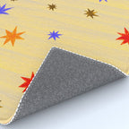 Celestial Star Twinkle in Golden Amber Watercolor Rug Gallery Image 4