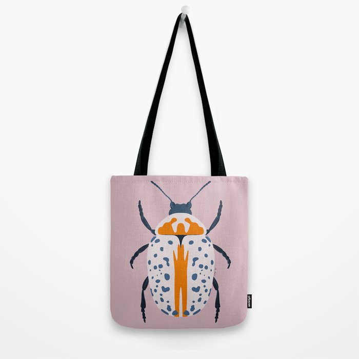 White and blue beetle Tote Bag Gallery Image 2