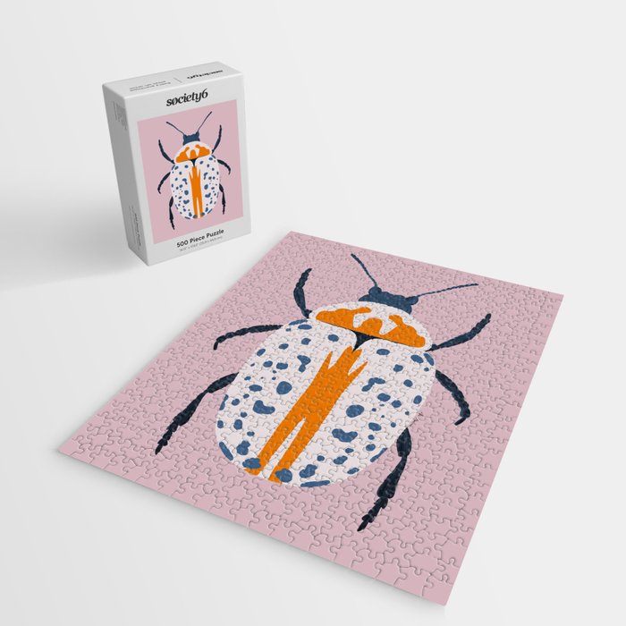 White and blue beetle Jigsaw Puzzle Gallery Image 2