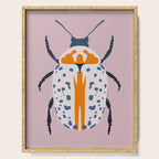 White and blue beetle Serving Tray Gallery Image 1