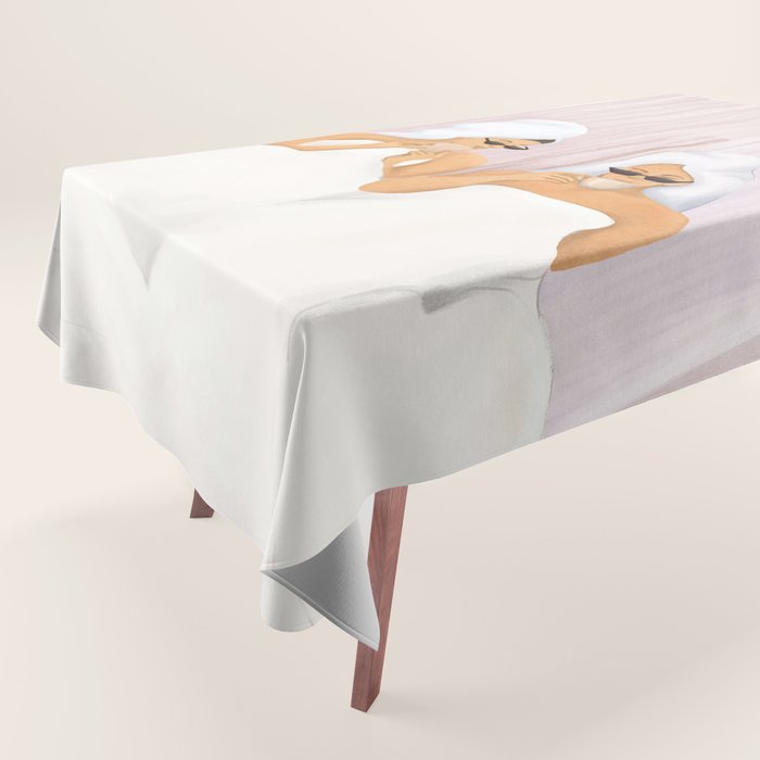 Morning with a friend Tablecloth Gallery Image 1