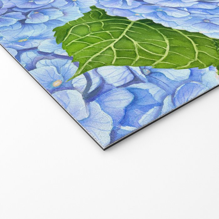 Blue hydrangea watercolor  Welcome Mat Gallery Image 2