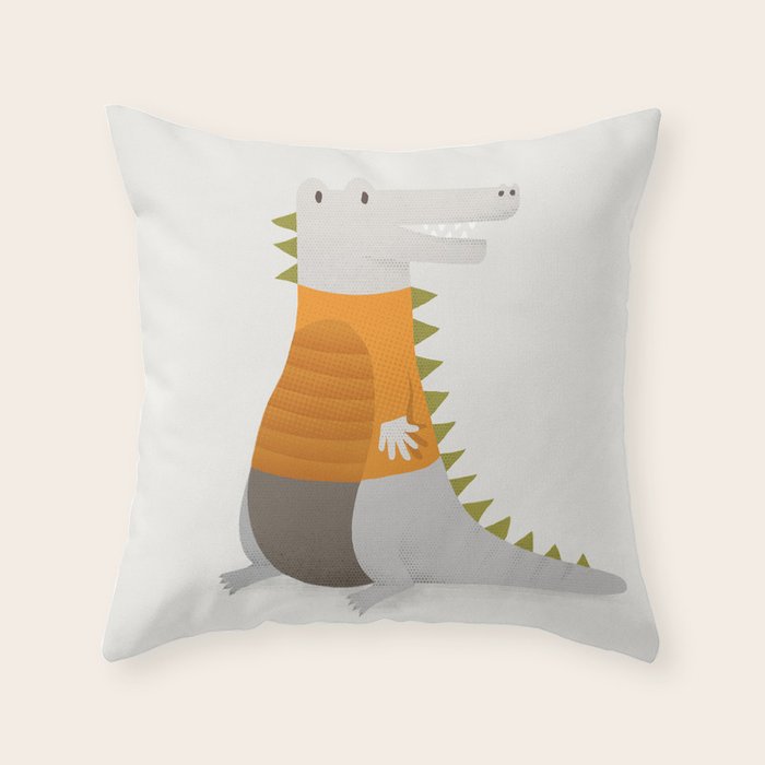 Kiddie Kangaroo Throw Pillow Gallery Image 1