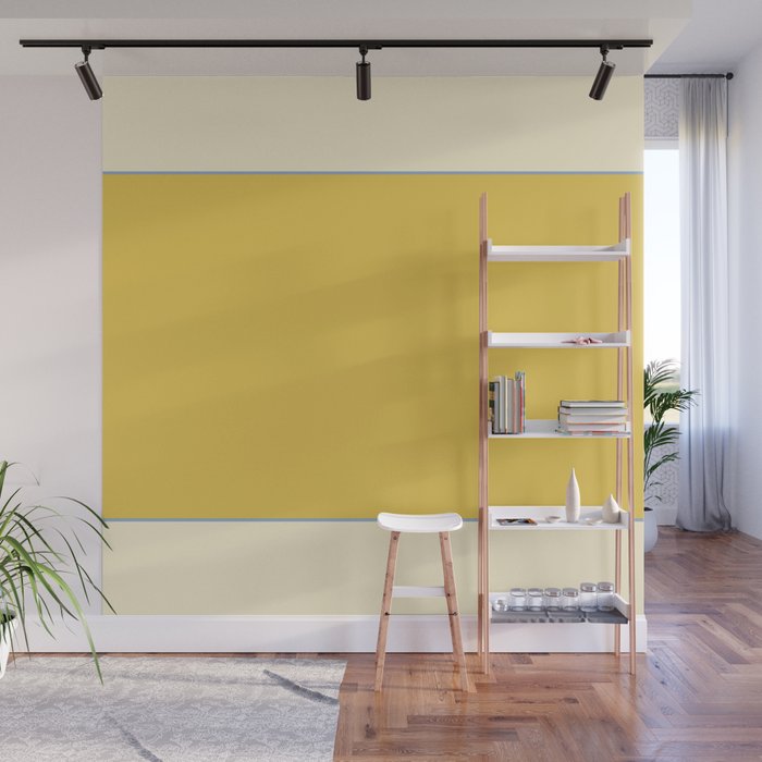 Sunshine Yellow Color Block Warm Vintage Wall Mural Gallery Image 1