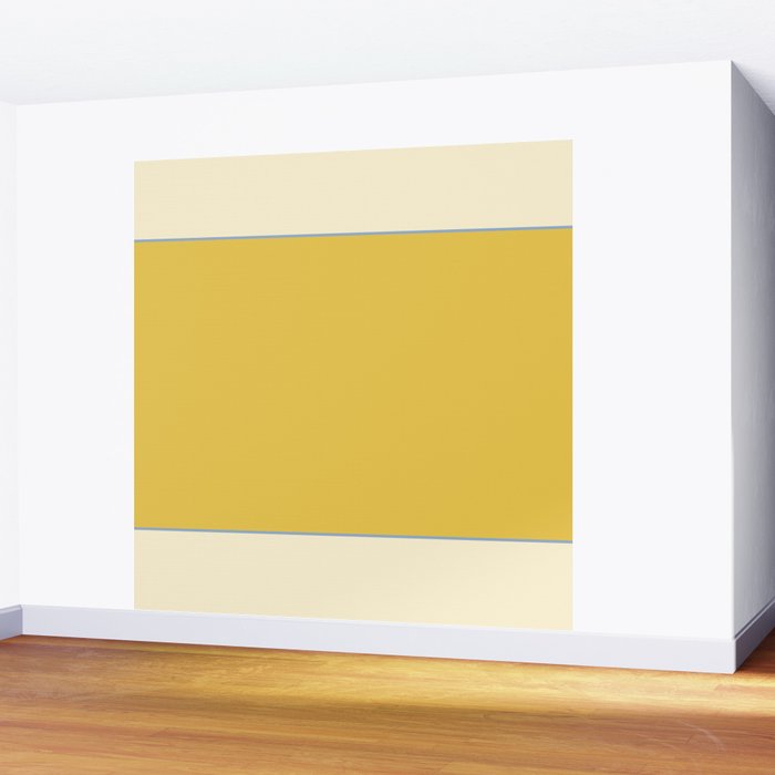 Sunshine Yellow Color Block Warm Vintage Wall Mural Gallery Image 2