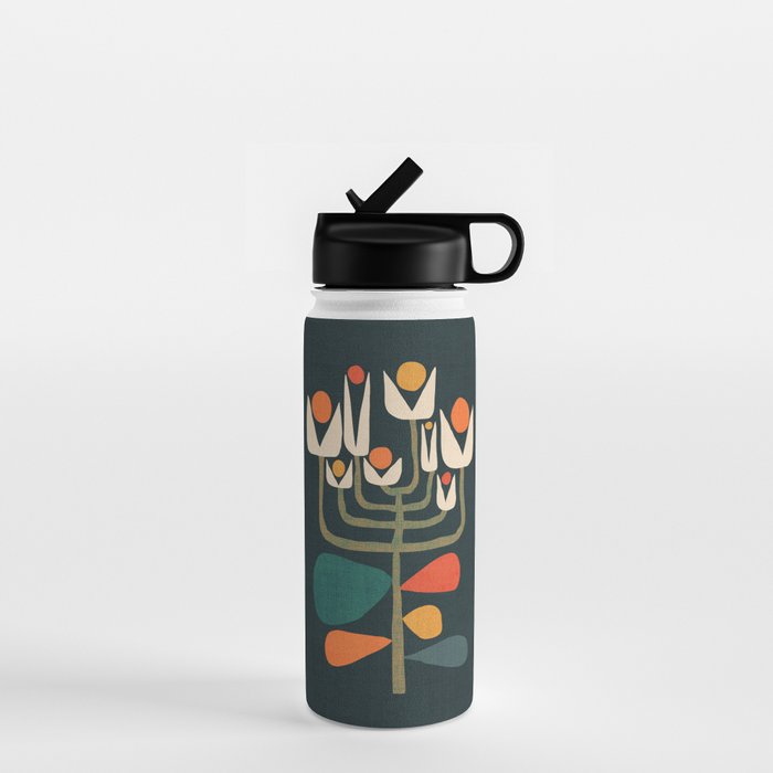 Retro botany Water Bottle Gallery Image 1