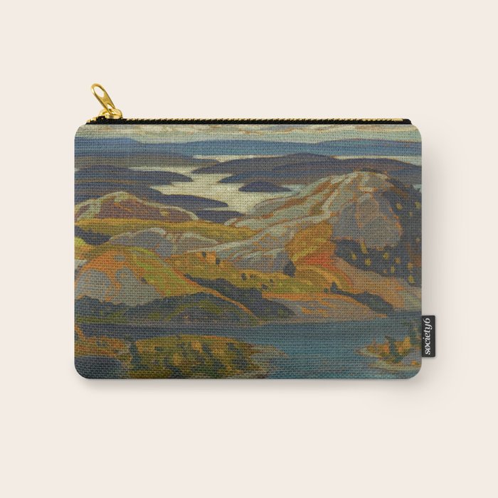 Canadian Landscape Oil Painting Franklin Carmichael Art Nouveau Post-Impressionism Grace Lake 1931 Carry All Pouch Gallery Image 1