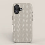 Boho Prints, Raindrops, Beige, Minimalism, Abstract Art iPhone Case Gallery Image 1