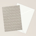 Boho Prints, Raindrops, Beige, Minimalism, Abstract Art Stationery Card Gallery Image 2