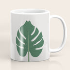 Cat and Plant 24: Meowstera Leaf Coffee Mug Gallery Image 1