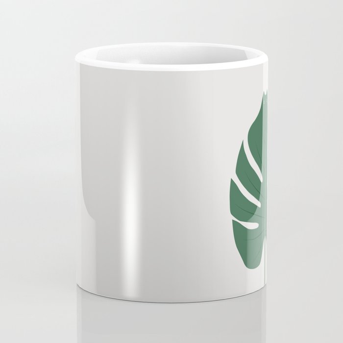 Cat and Plant 24: Meowstera Leaf Coffee Mug Gallery Image 4