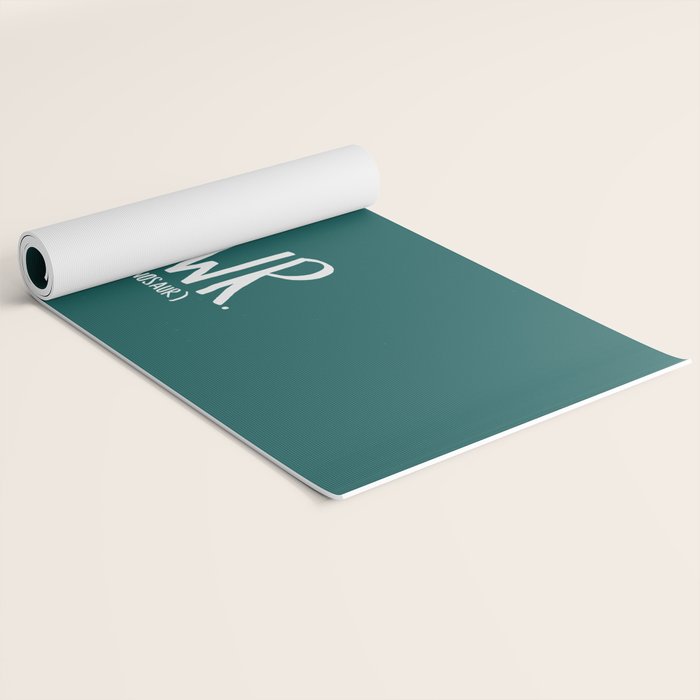Rawr. I'm a Dinosaur. Turquoise. Yoga Mat Gallery Image 2