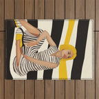 Yellow Noise Outdoor Rug Gallery Image 1