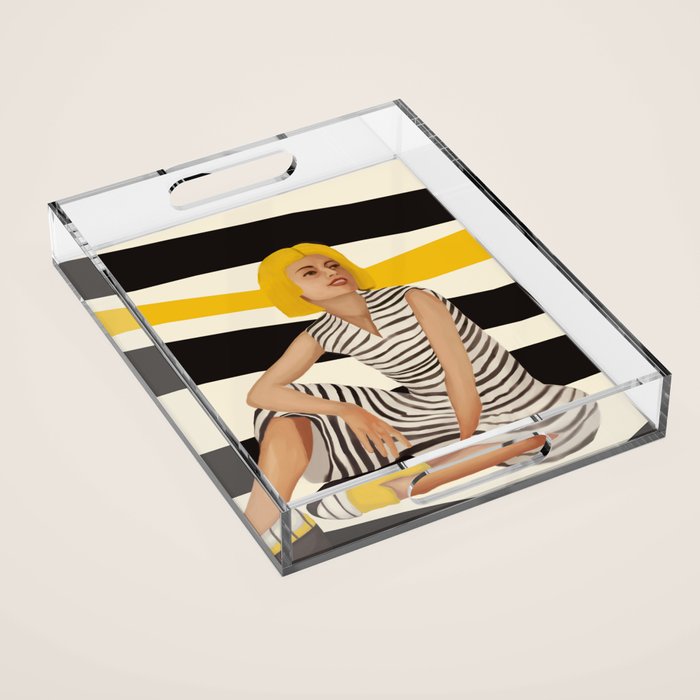 Yellow Noise Acrylic Tray Gallery Image 1