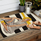 Yellow Noise Outdoor Rug Gallery Image 2
