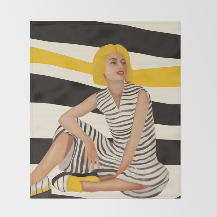 Yellow Noise Throw Blanket Gallery Image 2
