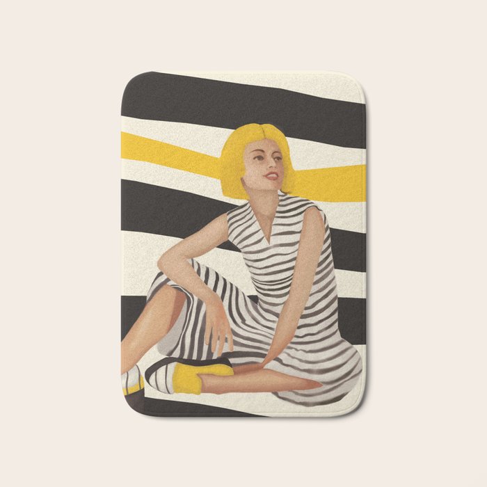 Yellow Noise Bath Mat Gallery Image 1