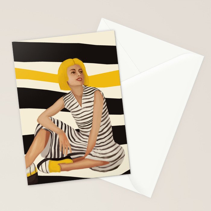 Yellow Noise Stationery Card Gallery Image 2