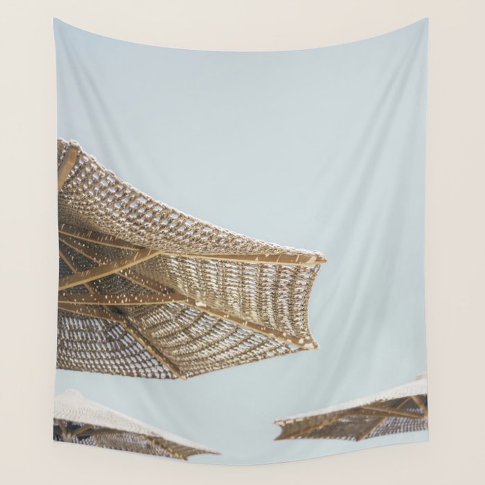 Beach Umbrellas Wall Tapestry Gallery Image 1