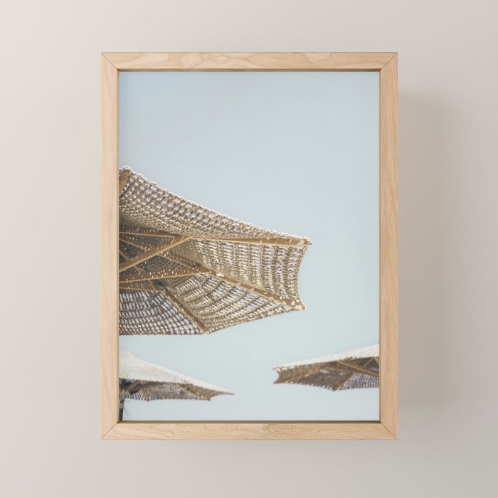 Beach Umbrellas Mini Art Print Gallery Image 1