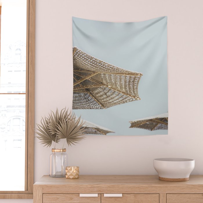Beach Umbrellas Wall Tapestry Gallery Image 2