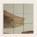 Beach Umbrellas Wood Wall Art Gallery Image 1