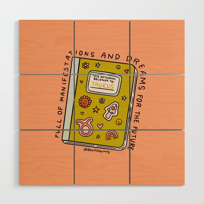 Taurus Notebook Wood Wall Art Gallery Image 1