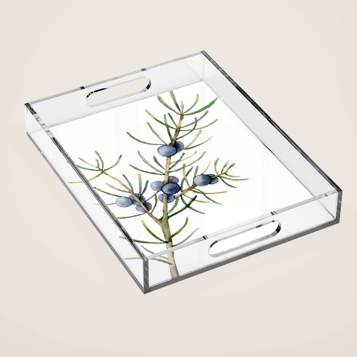 Juniper White Christmas Acrylic Tray Gallery Image 1