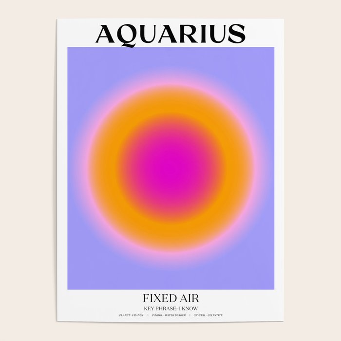 Aquarius Gradient Print Poster Gallery Image 1