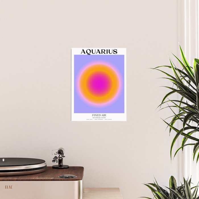 Aquarius Gradient Print Poster Gallery Image 2