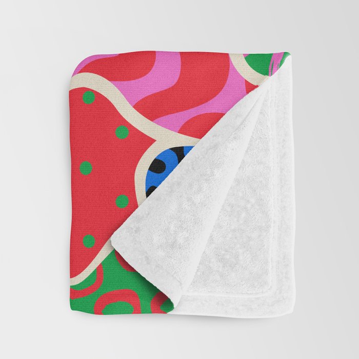 Colorful diverse people crowd collage pattern Throw Blanket Gallery Image 3