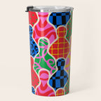 Colorful diverse people crowd collage pattern Travel Mug Gallery Image 3