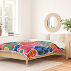 Colorful diverse people crowd collage pattern Duvet Cover Gallery Image 2