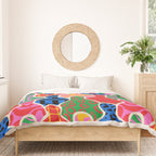 Colorful diverse people crowd collage pattern Duvet Cover Gallery Image 3