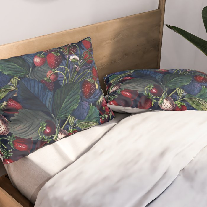 Strawberry Fields Forever III - Night Pillow Sham Gallery Image 2