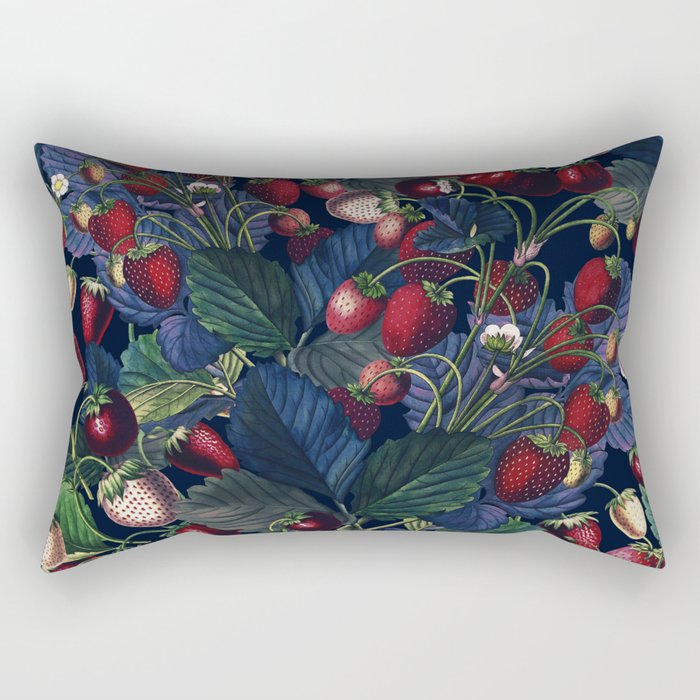Strawberry Fields Forever III - Night Rectangular Pillow Gallery Image 2