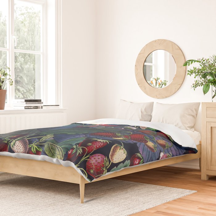 Strawberry Fields Forever III - Night Duvet Cover Gallery Image 2