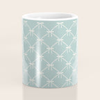 Bows & Ribbons Pattern XXVIII Pastel Mint Green Coffee Mug Gallery Image 4