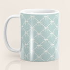 Bows & Ribbons Pattern XXVIII Pastel Mint Green Coffee Mug Gallery Image 3